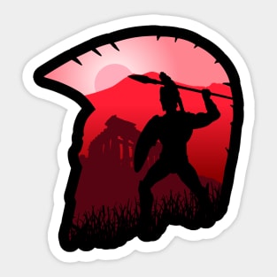 Spartan Sunset Sticker